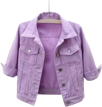 Omoone Womens 3/4 Sleeve Denim Crop Top Levi's Women's Cotton