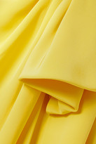 Thumbnail for your product : Cushnie Asymmetric Wrap-effect Silk-crepe Gown - Yellow