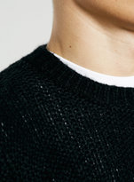 Thumbnail for your product : Topman Black Open Grunge Sweater