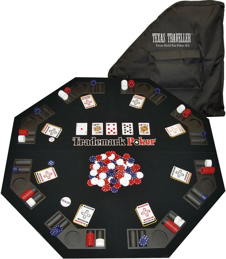 Texas Traveler Table Top & 300 Chip Travel Set