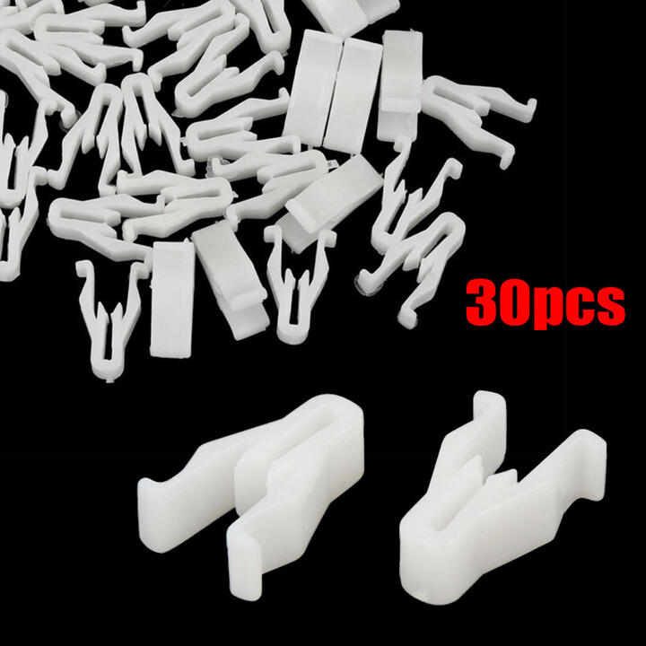 NIGHTKIST 30pcs Car White Plastic Nylon Switch Bezel Clip For Toyota For 4 Runner For Lexus For Highlander CT200h GS350 GS450h I 50 LS460