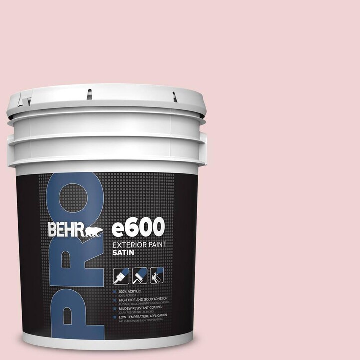 BEHR PRO 5 gal. #S140-1 Radiant Rose Satin Exterior Paint