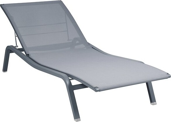 Fermob Alize Stereo Fabric OTF Sunlounger in Grey