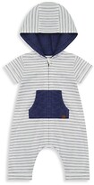 Thumbnail for your product : Miniclasix Baby Boy's Striped Hooded Romper