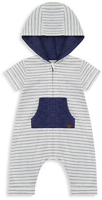 Miniclasix Baby Boy's Striped Hooded Romper
