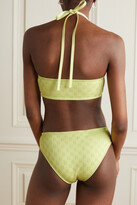 Thumbnail for your product : Bottega Veneta Seersucker Halterneck Bikini - Chartreuse