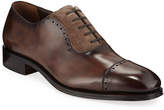Thumbnail for your product : Ferragamo Men's Brawell Tramezza Two-Tone Leather Derby Dress Shoes