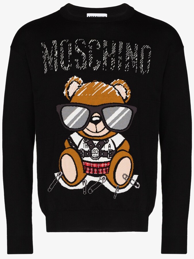 black teddy bear sweater