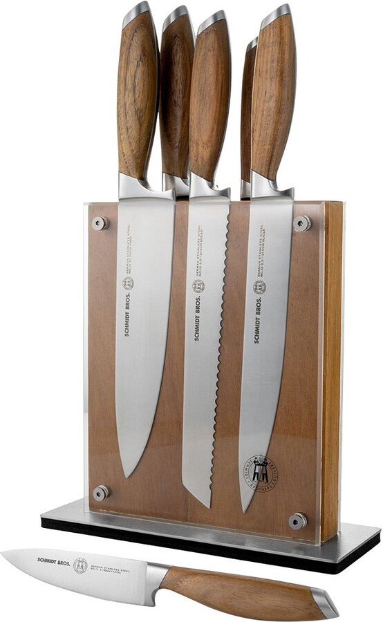 Schmidt Brothers® Zebra Wood Knife Block Brown Set of 7