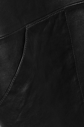 BA&SH Ludivine Zip-detailed Textured-leather Mini Dress