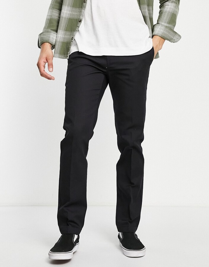 Dickies 873 work pants in black slim straight fit