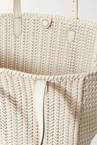 Thumbnail for your product : Anya Hindmarch The Neeson Square Woven Texured-leather Tote - Cream