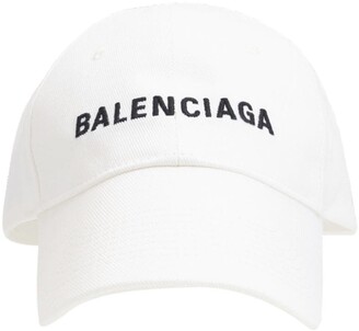 Balenciaga Logo Embroidered Cotton Baseball Hat