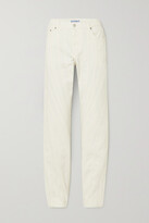 Paneled Straight-leg Jeans - Ivory 
