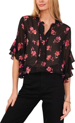 vince camuto ruffle sleeve blouse