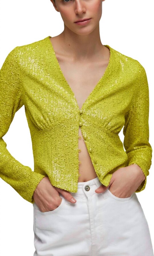 In The Mood For Love Cactus Top In Acid Green