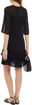 Thumbnail for your product : See by Chloe Ruffled plissé-trimmed georgette dress