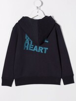 Thumbnail for your product : Bonpoint Slogan Zipped Hoodie