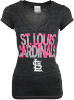 Thumbnail for your product : 5th & Ocean Women's Cap-Sleeve St. Louis Cardinals Pink Flock T-Shirt