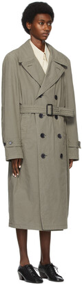 Lemaire Grey Cotton Trench Coat