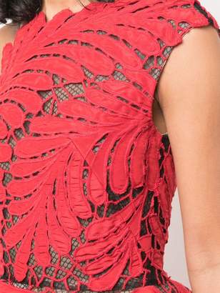 Oscar de la Renta asymmetric embroidered gown
