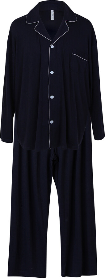 Luna Luz Blue Men Amanda Stretch Long-Sleeve Pajama Set