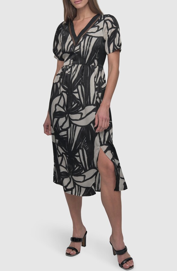 Print Ladder Stitch Dress