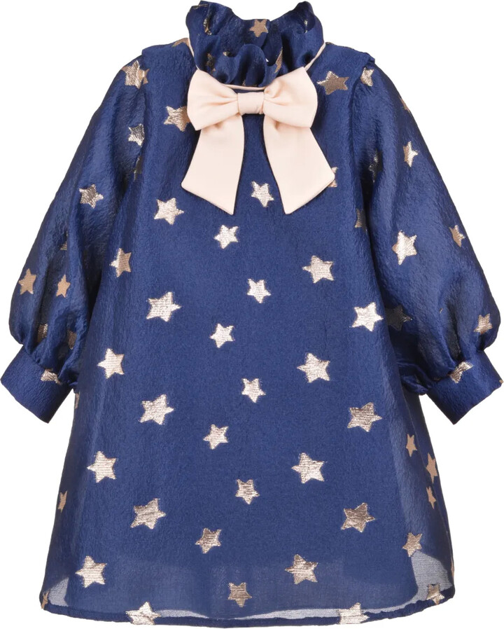 Hucklebones London Star-Print Long-Sleeve Dress
