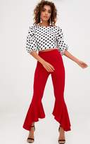 Thumbnail for your product : PrettyLittleThing White Polkadot Balloon Sleeve Crop Cotton Top