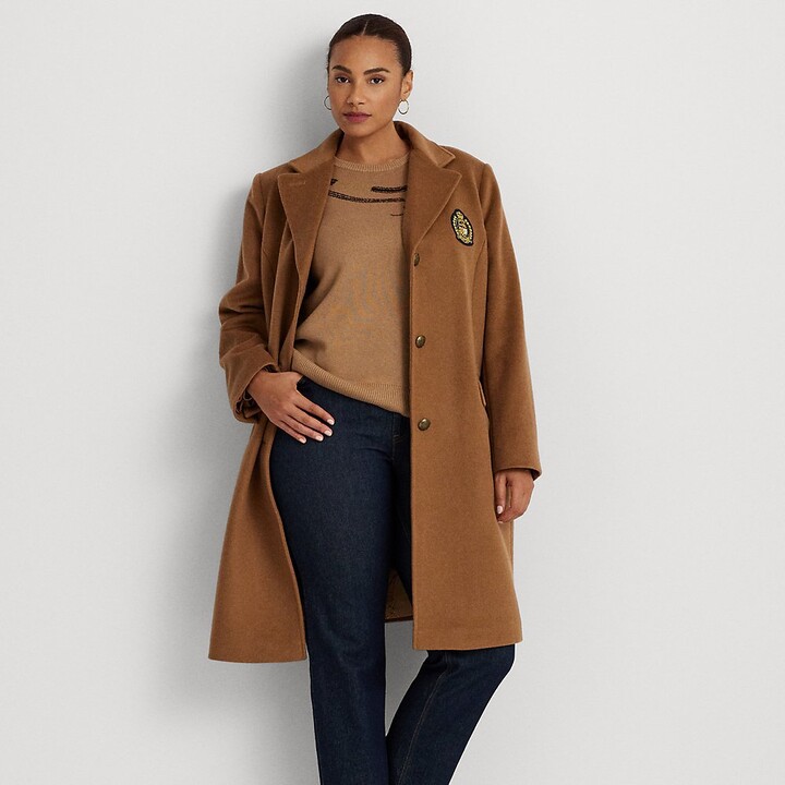 Lauren Woman Ralph Lauren CrestPatch WoolBlend Coat ShopStyle