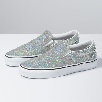 black sequin slip on shoes
