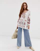Thumbnail for your product : Free People Arianna embroidered tunic blouse