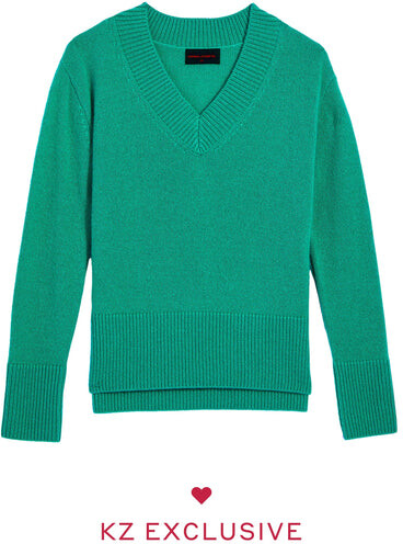 NEW The Limited Teal Green V Neck Wool Blend Sweater D1-60