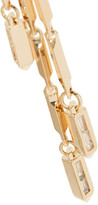 Thumbnail for your product : Eddie Borgo Twill Fringe Gold-plated Cubic Zirconia Earrings