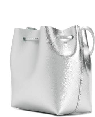Lancaster metallic bucket shoulder bag