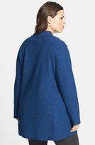 Thumbnail for your product : Eileen Fisher Asymmetrical Boiled Merino Wool Jacket (Plus Size)