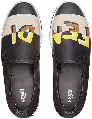Fendi logo print sneakers