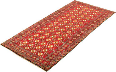 Ecarpetgallery One-of-a-Kind Hand-Knotted 1970s Anatolian Dark Red/Orange 4' x 9'5" Runner Wool Area Rug