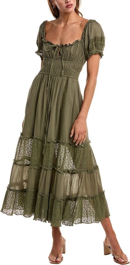 Free People Women's Green Dresses ShopStyle