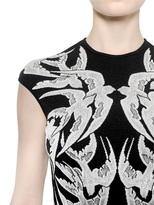 Thumbnail for your product : Alexander McQueen Wool Blend Bird Jacquard Dress
