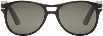 Persol Black Matte Aviator Sunglasses