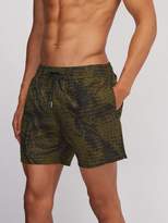Thumbnail for your product : Bottega Veneta Intrecciato-print Swim Shorts - Mens - Khaki