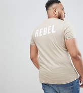 Thumbnail for your product : ASOS DESIGN Plus t-shirt with rebel slogan print