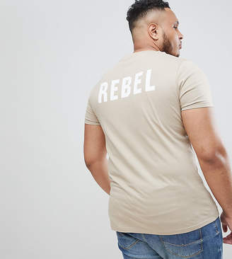 ASOS DESIGN Plus t-shirt with rebel slogan print
