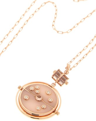 Retrouvai - Grandfather Compass Diamond And 14kt Gold Necklace - Rose Gold