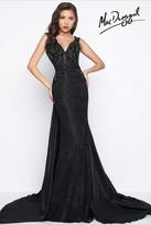 Thumbnail for your product : Mac Duggal Black White Red - 65664 V Neck Gown In Black