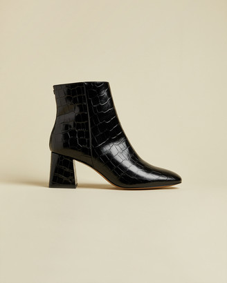 black leather boots no heel