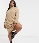 Thumbnail for your product : Urban Bliss Plus roll neck dress in beige