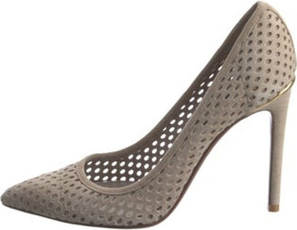 Shop Louis Vuitton Plain Toe Casual Style Leather Pin Heels Logo