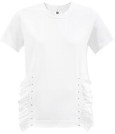 Thumbnail for your product : Noir Kei Ninomiya Ruffle-trim Cotton-jersey T-shirt - White